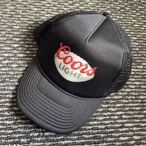 Coors Light Black Mesh Trucker Hat